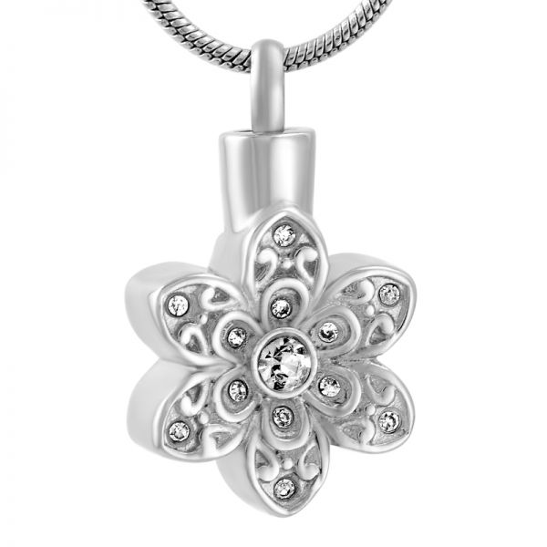 Flower Stainless Steel Pendant Jewellery Urn